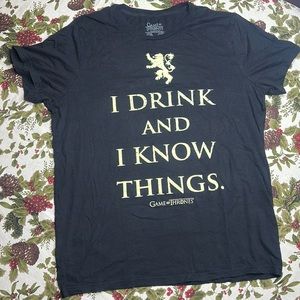 Game of Thrones “I drink and I know things” Graphic tee black size 2XL